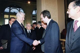 Incontro con il Presidente della Federazione Russa Boris Eltsin e signora