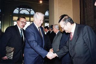 Incontro con il Presidente della Federazione Russa Boris Eltsin e signora