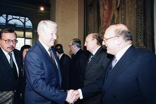 Incontro con il Presidente della Federazione Russa Boris Eltsin e signora
