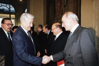 Incontro con il Presidente della Federazione Russa Boris Eltsin e signora