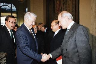 Incontro con il Presidente della Federazione Russa Boris Eltsin e signora
