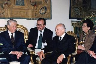 Incontro con il Presidente della Federazione Russa Boris Eltsin e signora