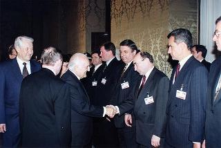 Incontro con il Presidente della Federazione Russa Boris Eltsin e signora