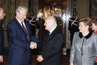 Incontro con il Presidente della Federazione Russa Boris Eltsin e signora