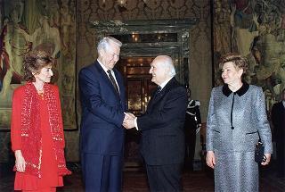 Incontro con il Presidente della Federazione Russa Boris Eltsin e signora