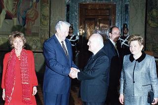 Incontro con il Presidente della Federazione Russa Boris Eltsin e signora