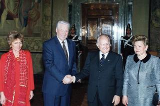 Incontro con il Presidente della Federazione Russa Boris Eltsin e signora