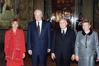 Incontro con il Presidente della Federazione Russa Boris Eltsin e signora