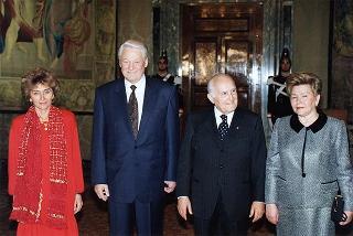 Incontro con il Presidente della Federazione Russa Boris Eltsin e signora