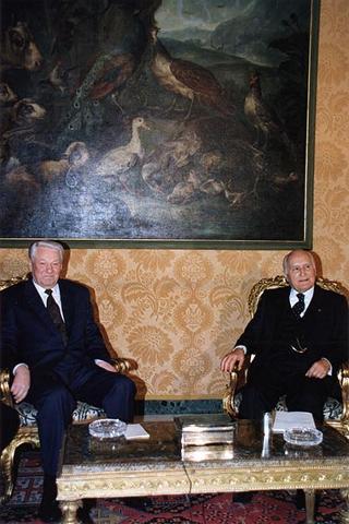 Incontro con il Presidente della Federazione Russa Boris Eltsin e signora