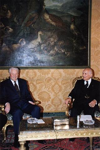 Incontro con il Presidente della Federazione Russa Boris Eltsin e signora