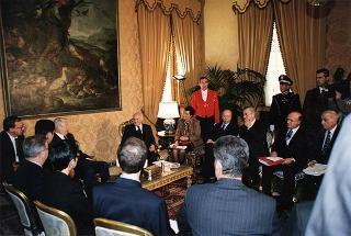 Incontro con il Presidente della Federazione Russa Boris Eltsin e signora
