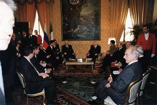 Incontro con il Presidente della Federazione Russa Boris Eltsin e signora