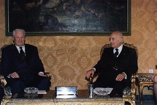Incontro con il Presidente della Federazione Russa Boris Eltsin e signora