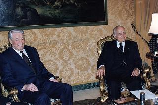 Incontro con il Presidente della Federazione Russa Boris Eltsin e signora