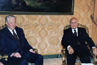 Incontro con il Presidente della Federazione Russa Boris Eltsin e signora