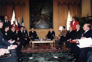 Incontro con il Presidente della Federazione Russa Boris Eltsin e signora