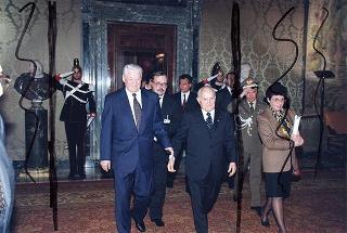 Incontro con il Presidente della Federazione Russa Boris Eltsin e signora