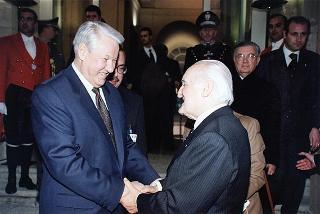 Incontro con il Presidente della Federazione Russa Boris Eltsin e signora