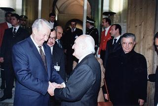 Incontro con il Presidente della Federazione Russa Boris Eltsin e signora