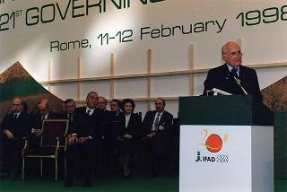Roma, Palazzo dei Congressi: intervento del Presidente della Repubblica alla cerimonia celebrativa del XX anniversario di fondazione del Fondo internazionale per lo sviluppo agricolo