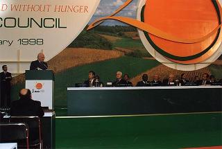 Roma, Palazzo dei Congressi: intervento del Presidente della Repubblica alla cerimonia celebrativa del XX anniversario di fondazione del Fondo internazionale per lo sviluppo agricolo