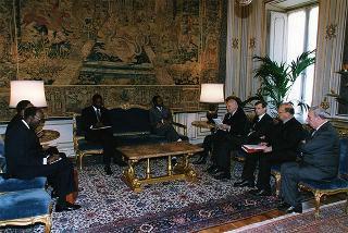 Incontro con il Presidente della Repubblica del Burundi Pierre Buyoya