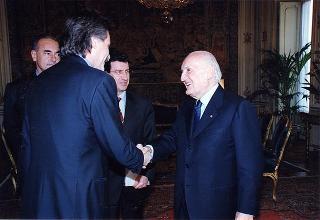 Vannino Chiti, nuovo presidente della Conferenza dei presidenti delle Regioni e delle Province Autonome e presidente della Regione Toscana, con una delegazione della Conferenza