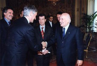 Vannino Chiti, nuovo presidente della Conferenza dei presidenti delle Regioni e delle Province Autonome e presidente della Regione Toscana, con una delegazione della Conferenza