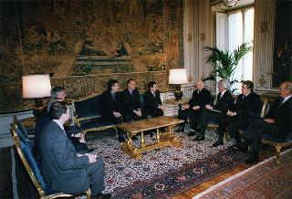 Vannino Chiti, nuovo presidente della Conferenza dei presidenti delle Regioni e delle Province Autonome e presidente della Regione Toscana, con una delegazione della Conferenza