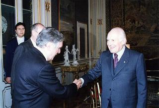Prof. Enzo Cheli, presidente dell'Autorità per le Garanzie nelle Comunicazioni, con i componenti l'organo collegiale