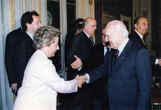 Prof. Enzo Cheli, presidente dell'Autorità per le Garanzie nelle Comunicazioni, con i componenti l'organo collegiale