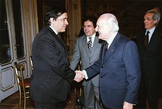 Avv. Enzo Bianco, presidente dell'Associazione nazionale Comuni italiani (ANCI), con una delegazione