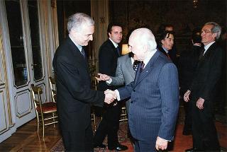 Avv. Enzo Bianco, presidente dell'Associazione nazionale Comuni italiani (ANCI), con una delegazione