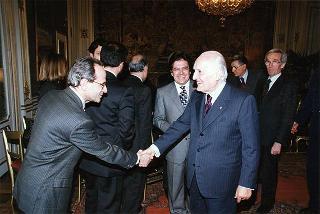 Avv. Enzo Bianco, presidente dell'Associazione nazionale Comuni italiani (ANCI), con una delegazione