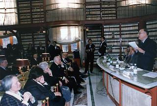 Roma, Palazzo San Mancuto: intervento del Presidente della Repubblica alla commemorazione dell'on. Gerardo Chiaromonte, nel 5° anniversario della scomparsa