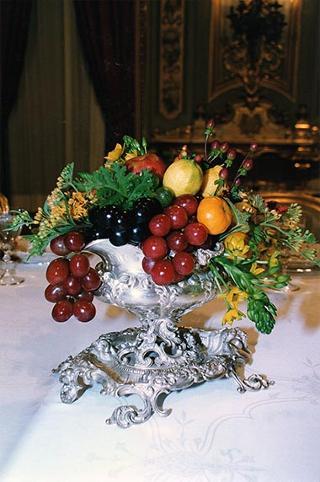 Tavola e decorazioni per la colazione con i membri del CSM