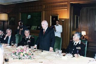 Roma, Comando Generale dell'Arma dei Carabinieri: intervento del Presidente della Repubblica alla colazione offerta dal Comandante Generale dell'Arma dei Carabinieri