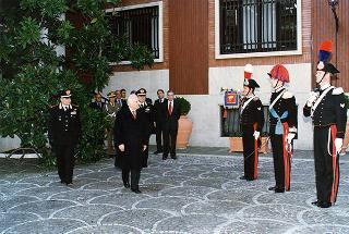 Roma, Comando Generale dell'Arma dei Carabinieri: intervento del Presidente della Repubblica alla colazione offerta dal Comandante Generale dell'Arma dei Carabinieri