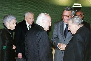 Roma, Istituto dell'Enciclopedia Italiana: intervento del Presidente della Repubblica alla conferenza del prof. Franco Modiglioni, Premio Nobel per l'economia, sul tema "Disoccupazione nell'euro e prestigio dell'euro", organizzata dall'Istituto La Malfa