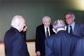 Roma, Istituto dell'Enciclopedia Italiana: intervento del Presidente della Repubblica alla conferenza del prof. Franco Modiglioni, Premio Nobel per l'economia, sul tema "Disoccupazione nell'euro e prestigio dell'euro", organizzata dall'Istituto La Malfa