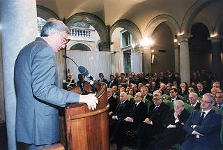 Roma, Istituto dell'Enciclopedia Italiana: intervento del Presidente della Repubblica alla conferenza del prof. Franco Modiglioni, Premio Nobel per l'economia, sul tema "Disoccupazione nell'euro e prestigio dell'euro", organizzata dall'Istituto La Malfa