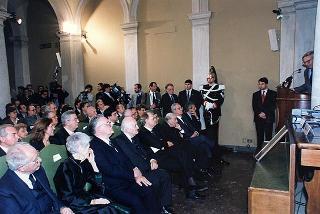 Roma, Istituto dell'Enciclopedia Italiana: intervento del Presidente della Repubblica alla conferenza del prof. Franco Modiglioni, Premio Nobel per l'economia, sul tema "Disoccupazione nell'euro e prestigio dell'euro", organizzata dall'Istituto La Malfa