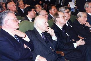 Roma, Istituto dell'Enciclopedia Italiana: intervento del Presidente della Repubblica alla conferenza del prof. Franco Modiglioni, Premio Nobel per l'economia, sul tema "Disoccupazione nell'euro e prestigio dell'euro", organizzata dall'Istituto La Malfa