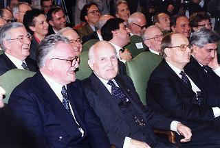 Roma, Istituto dell'Enciclopedia Italiana: intervento del Presidente della Repubblica alla conferenza del prof. Franco Modiglioni, Premio Nobel per l'economia, sul tema "Disoccupazione nell'euro e prestigio dell'euro", organizzata dall'Istituto La Malfa