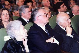 Roma, Istituto dell'Enciclopedia Italiana: intervento del Presidente della Repubblica alla conferenza del prof. Franco Modiglioni, Premio Nobel per l'economia, sul tema "Disoccupazione nell'euro e prestigio dell'euro", organizzata dall'Istituto La Malfa