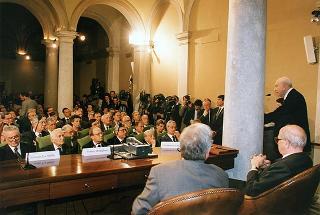Roma, Istituto dell'Enciclopedia Italiana: intervento del Presidente della Repubblica alla conferenza del prof. Franco Modiglioni, Premio Nobel per l'economia, sul tema "Disoccupazione nell'euro e prestigio dell'euro", organizzata dall'Istituto La Malfa