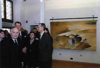 Roma, Castel Sant'Angelo: intervento del Presidente della Repubblica, unitamente al Presidente della Lettonia, all'inaugurazione della Mostra sull'artigianato tessile lettone
