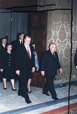 Pranzo in onore del Presidente della Repubblica di Lettonia Giuntis Ulmanis