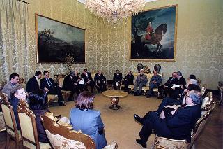 Roma, Aula della Camera dei Deputati: intervento del Presidente della Repubblica alla cerimonia conclusiva delle Giornate di studio in memoria di Aldo Moro, nel ventennale della scomparsa, sul tema "Le Assemblee elettive nell'evoluzione della democrazia italiana (1978-1988)"
